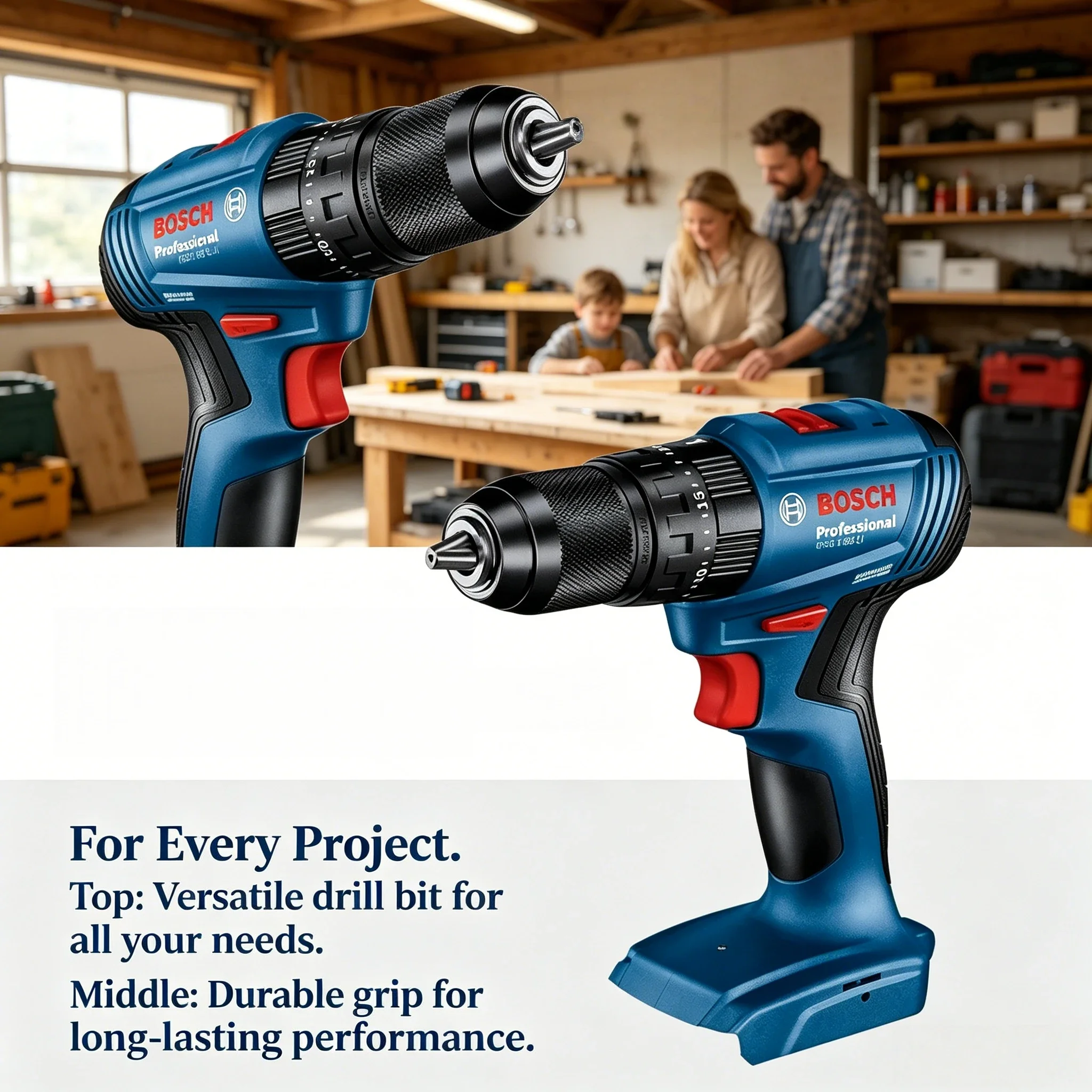 Power Tools Impact - مثقاب طرق لاسلكي بدون فرشاة من