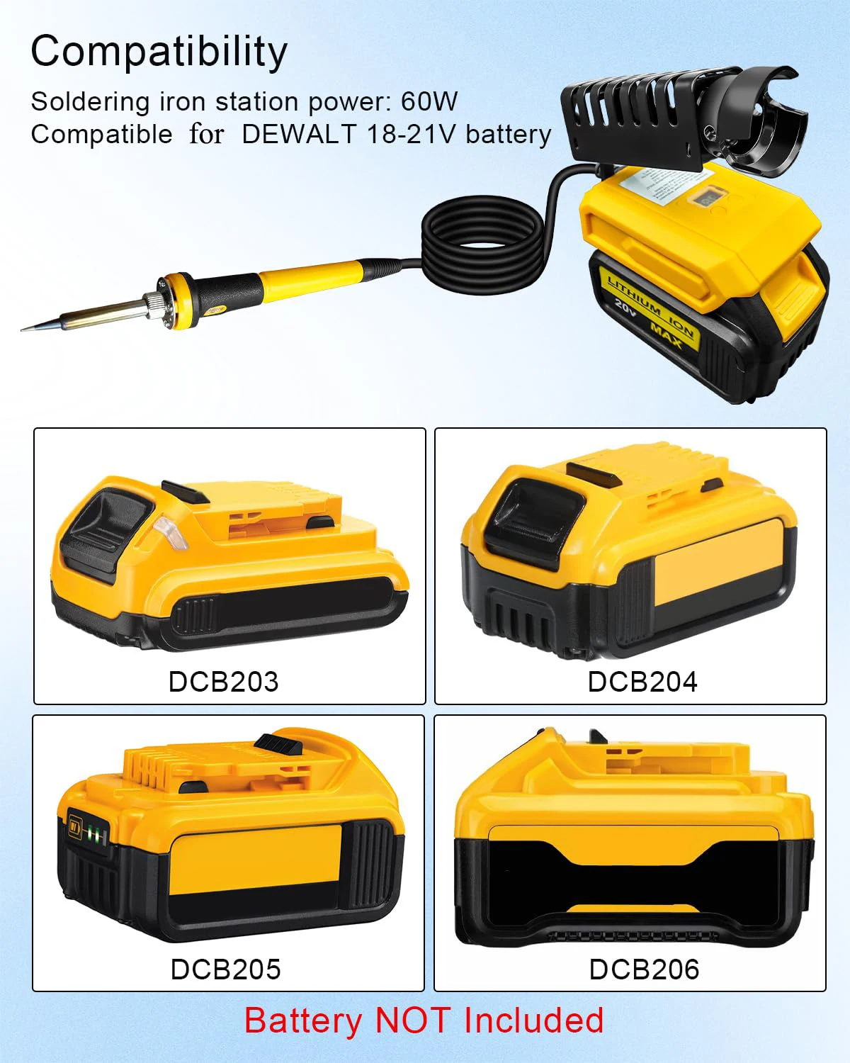 مجموعة مكواة لحام محمولة متواف - مراجعة Power Tools Battery Repair وسعره