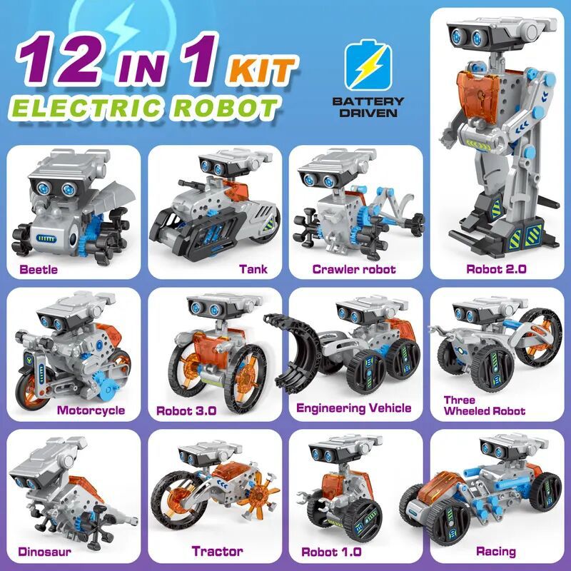 12 في 1 تجربة علمية لعبة روبوت - مراجعة Power Tools Kits وسعره