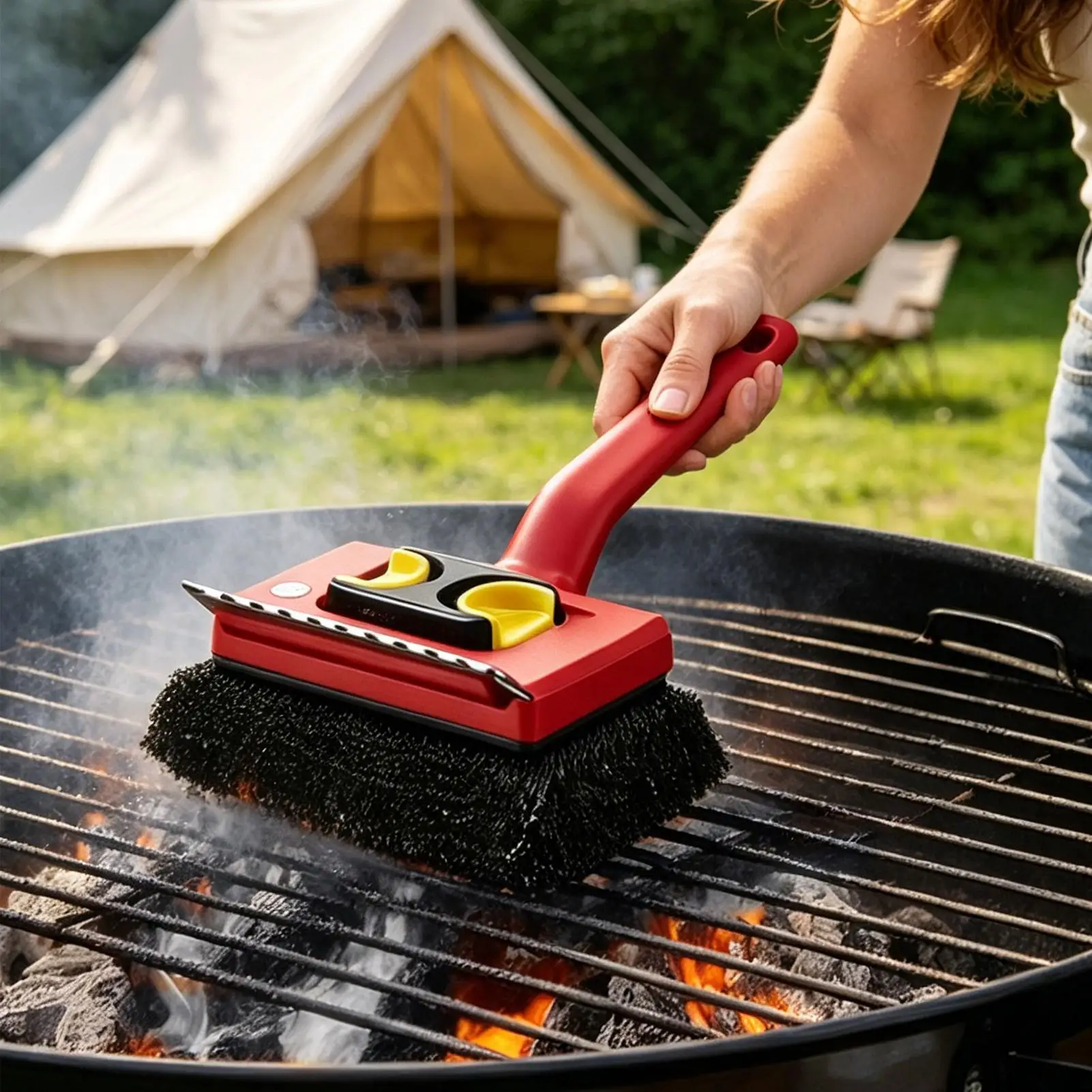 فرشاة شواء كهربائية بمقبض طويل - مراجعة Power Tools Use وسعره