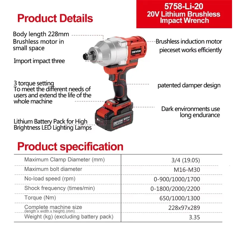 مفتاح ربط دافع ديفون 20 فولت ب - مراجعة Power Tools Impact وسعره