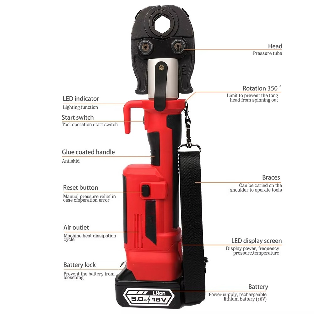 أداة ضغط الأنابيب الهيدروليكية - مراجعة Power Tools Electrical وسعره