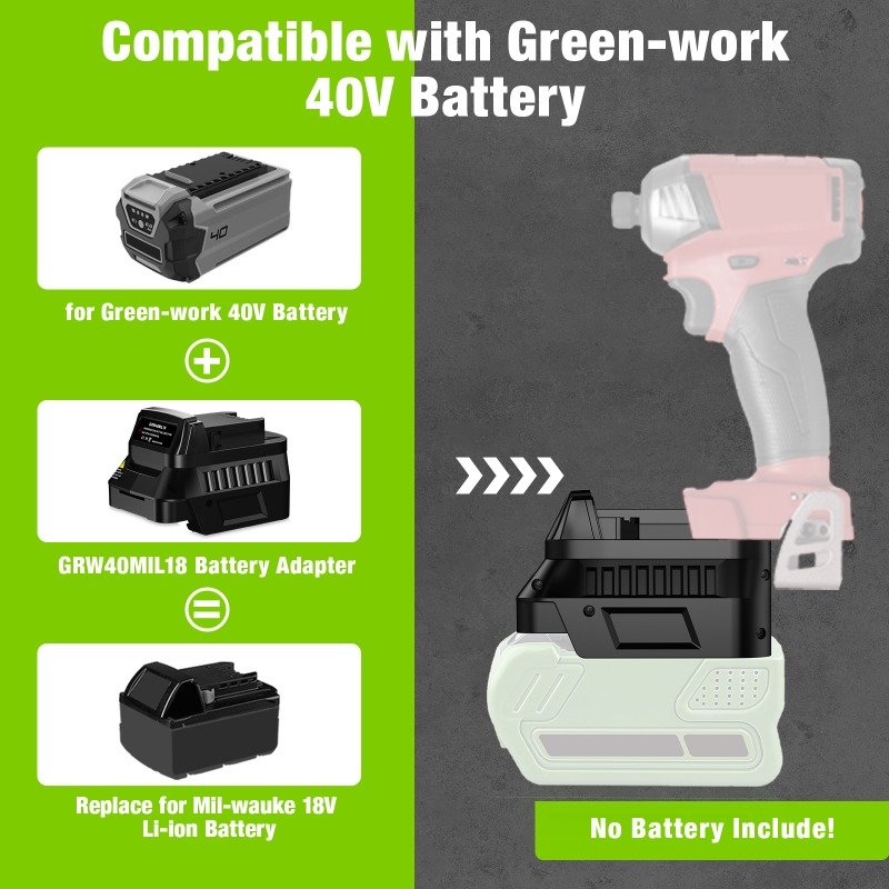 محول بطارية GRW40MIL18 متوافق  - مراجعة Power Tools Use وسعره